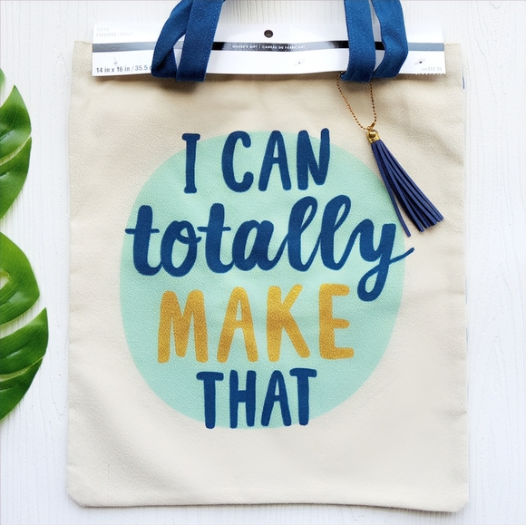Maker's Gift I Can Totally Make That Reusable Tote Bag NWT! - Picture 2 of 6